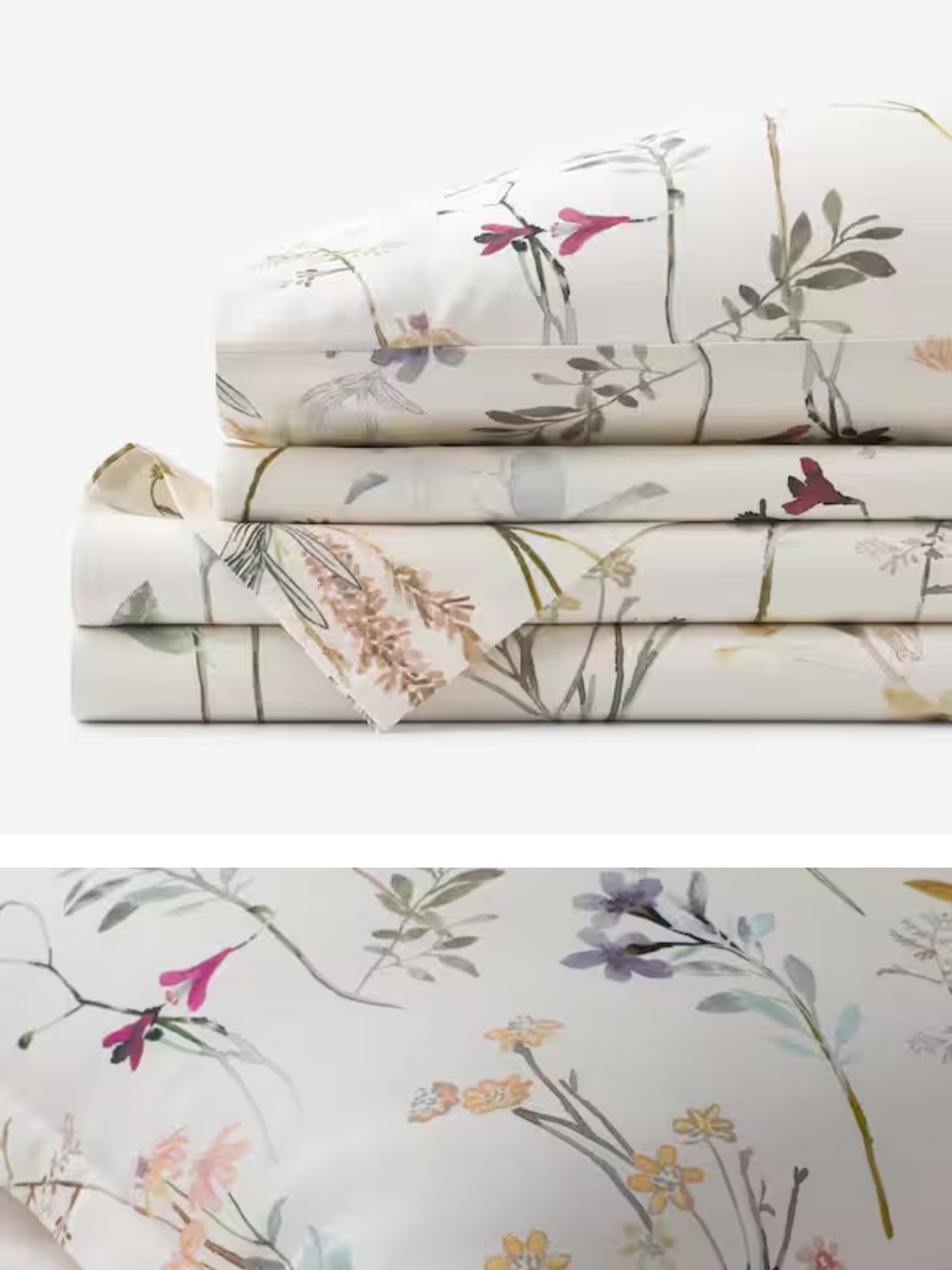 The Company Store Floral Duvet cover in Queen and 2 shams in Peyton - Picture 7 of 9